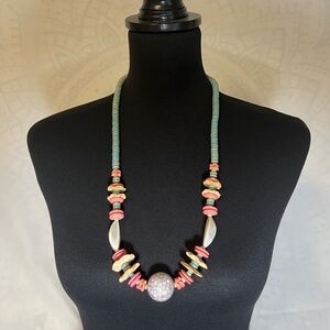 Vintage Necklace in Pastel Colors 29"